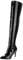 HSyc JRX Damen Lack Overknee Stiefel mit Stiletto Absatz und Reißverschluss High Heels Lang Stiefel 44