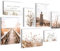 Novart Wandbilder Lichtturm Boho Meer - KOMPLETT AUFHÄNGFERTIG - Beige Wohnzimmer Schlafzimmer Flur - 7 Moderne Mood-Bilder - N034971b