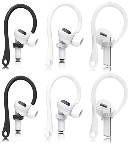Ear Hooks for Earphones, 3 Pairs Anti-Lost Ear Hooks, Earbuds Accessories Anti-Slip Ergonomic Design Comfortable Fit, Suitable for Airpod earphones and sports running earphones