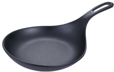 Baoblaze Assiette cuillère avec poignée Plateau de Service à collation Plat de dégustation Assiette à dîner Assiette à Main coréenne en mélamine pour salles à, 21 cm