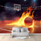 Stade Flammes Basket Papier peint intissé Couleur Orange Décoration Murale Poster Tableaux Muraux Tapisserie Photo Effet 3D 350x256 cm