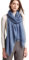 Prettystern Damen 100% Kaschmir-Stola leicht Ring Pashmina-Schal Abendkleid Stola XL fein drün Cashmere Blau Jeansblau