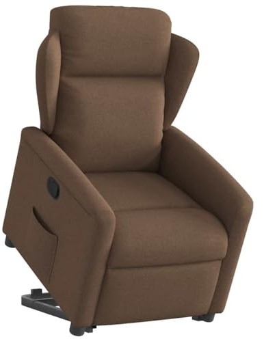 vidaXL Relaxsessel mit Aufstehhilfe Braun Stoff, TV-Sessel mit Aufstehhilfe, Sessel, TV-Sessel, Relaxsessel, Sessel mit Relaxfunktion, Fernsehsessel