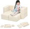 MeMoreCool Cord Kindersofa Spielsofa, Schaumstoff Bausteine, Couch Ausklappbar Im Dunkeln leuchtende, Schlafzimmermöbel, Modulare Mini Sofa für Spielzimmer, Softbausteine für Kuschelecke Kinderzimmer