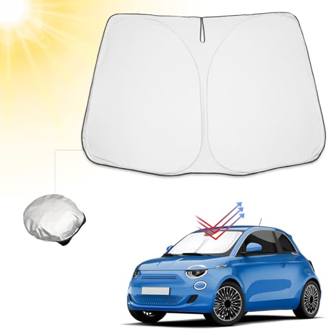 BIBIBO Parasol para coche con protección UV compatible con F-iat 500 X 2015-2024, cubierta para parabrisas delantero, protección contra el calor del coche contra los rayos UV, cubierta del parabrisas