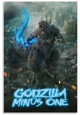 ZYWPRINT Godzilla Minus One Filmposter - Klassische Abenteuerfilm-Poster für Schlafzimmer und Wohnzimmer, 30 x 45 cm, Stil 5 ohne Rahmen
