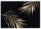 KitchenYeah© Platzsets Abwaschbar 6er Set 45x30 cm Tischsets Platzdecken Platzset Tischset Esstisch Tischuntersetzer Unterlagen rutschfest Blätter - Pflanzen - Gold - Schwarz - Luxus