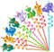 YOUYIKE 8 Pcs pailles enfants reutilisables, Dinosaure Straws Spirale, pailles réutilisables, Pailles en Dinosaure pour les Enfants, pour fête d'anniversaire d'enfants, Décoration de Table Fête