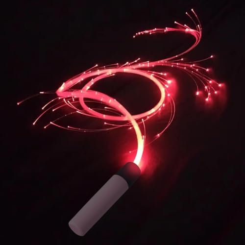 Mbiyhgta Fibra ottica Whip | LED Lampa-steple-Dance in Vetro Fibra Fibra Whip di Fibra ottica Whip-4 Modalità di illuminazione Variabile, Festival di Musica Frusta, Frusta di Danza per le feste del