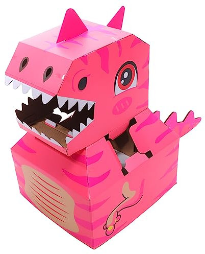 BESPORTBLE 1 Set Wearable DIY Paper Dinosaurs Cardboard Box for Creative Fun Cosplay Prop Engaging Learning Activity Enhances Fine Motor Skills and Imagination
