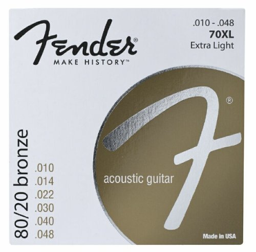 Fender 80/20 cuerdas bronce guitarra acústica 10-48