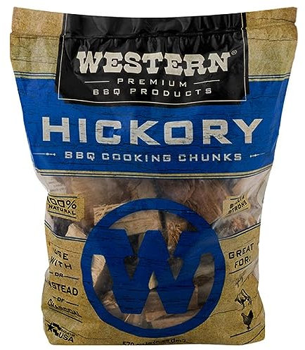 WESTERN Premium BBQ Products Hickory BBQ Cooking Chunks, 570 cu in