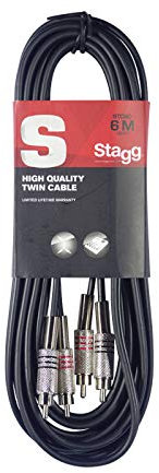 Stagg STC6C - Cable RCA a RCA (estéreo, macho, 6 m)