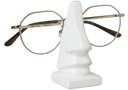 Torre & Tagus Leon Brillenhalter für den Schreibtisch, Keramik, Weiß, One Size