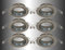 Trango 6er Set Einbaustrahler 6729-062AK in Rund Edelstahl-Optik Deckenstrahler Badleuchte inkl. 6x GU10 Fassung 230V geeignet für LED & Halogen Leuchtmittel mit 50mm Ø Einbauleuchte Deckenlampe