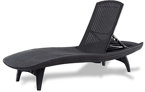 Keter Pacific Rattan Outdoor verstellbare Sonnenliege