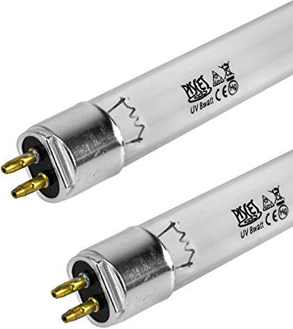 Pisces Twin Pack 8w (watt) T5 Replacement UV Bulb Lamp for Pond Filter UVC