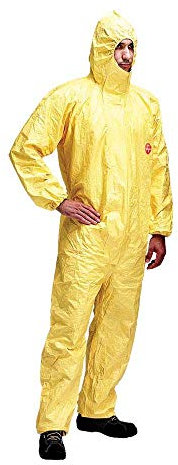 DuPont Gelber Tychem C-Schutzanzug, XXXL, für Erwachsene Arbeiter, Schutzbedürftige, Männer, Arbeitskleidung, Schutzanzug