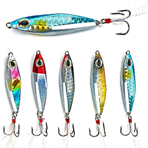 Sougayilang Jigs Angelköder Sinkende Metalllöffel Micro Jigging Bait