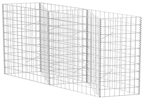 vidaXL Panier Gabion Jardinière Parterre Surélevé Acier Clôture de Jardin, 120 x 30 x 100 cm, 142539
