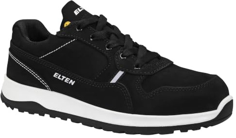 ELTEN Journey Black Low ESD S3S | Sicherheitsschuhe für Damen & Herren, Stahlkappe, leicht, atmungsaktiv