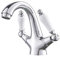 Dual Lever Basin Mixer taps Bathroom Sink tap Chrome hot and Cold Small Solid Brass luxry Faucet