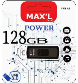 Maxell Max L USB Stick, 128 GB, USB 3.0, Noir
