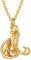 GoldChic Jewelry Women's Gold Aquarius Pendant, 12 Zodiac Sign Necklace, Agr Star Jewellery Gifts For Girlfriend