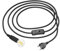 ledscom.de Textilkabel LEHA mit Stecker und Schalter schwarz 3 m inkl. E14 LED Lampe W, 542lm 3-Stufen-dimmbar, warmweiß