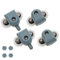 4 Ruedas para mampara de ducha 25mm Rodillos Para Puerta De Ducha Polea Ruedas Doble Parte Inferior Superior para Puertas Correderas para puerta corredera de cristal baño - para cristales de 3-6 mm