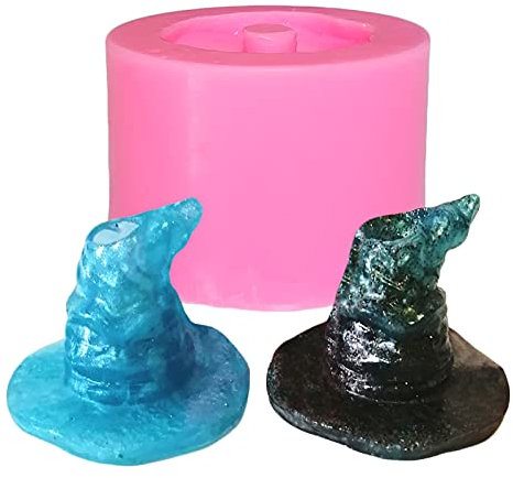 Süßer Zaubererhut geformte Strohhalm-Topper-Silikonform für Epoxidharz, hochwertige wiederverwendbare Fondant-Formen für DIY-Schmuckherstellung, Süßigkeiten, Ton, Basteln, Cupcake-Dekoration