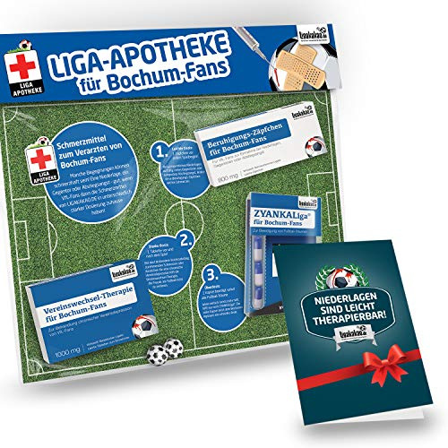 Ligakakao Geschenk-Set: Die Liga-Apotheke für Bochum Fans | 3X süße Schmerzmittel für Bochum Fans | Die besten Fanartikel der Liga, Besser als Trikot, Home Away, Saison 18/19 Jersey