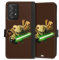 DeinDesign Klapphülle kompatibel mit Samsung Galaxy A52s 5G Handyhülle aus Kunst Leder schwarz Flip Case Star Wars Yoda Fanartikel