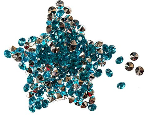 Weddecor Cristales acrílicos para Mesa de Boda Confeti Diamantes de imitación para Centro de Mesa Decoraciones Nupcial Ducha Decoraciones Plata Turquesa Azul 2,5 mm 10000 Piezas