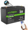Smart 12V 100Ah LiFePO4 Batterie mit Bluetooth, LED-Display, Startschalter und BMS, perfekte Lithium Batterie für Wohnmobile, Golfwagen, Boote und Energiespeicher zu Hause