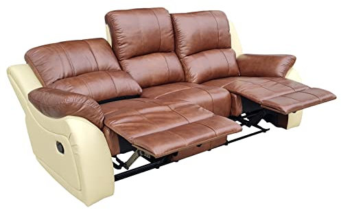 Mapo Möbel Voll-Leder Schlafcouch Schlafsofa Relaxsofa Fernsehsessel 5129-3-08-317