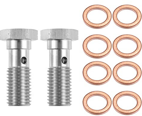 X AUTOHAUX Lot de 2 boulons banjo M12 x 1,5 Turbo pour ligne de frein 31 mm