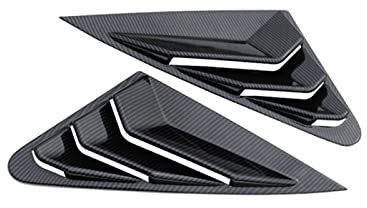 Seitenspoiler Für A-UDI A4 B8 2009-2016 Kohlefaser Farbe Heckscheibe Dreieck Panel Dekoration Abdeckung Fensterläden Aufkleber Auto Styling (Farbe : 1 UK)