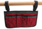 Atyhao Rollstuhl-Seiten-Organizer, Aufbewahrungstasche, Armlehnentasche mit Getränkehalter und Reflektierendem Streifen. Verwenden Sie Wasserdichtes Gewebe, für die Meisten Rollstühle, (Rot)