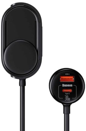 High Efficiency PRO 1-for-2 Auto Zigarette Lighter Baseus 30 W (Schwarz)