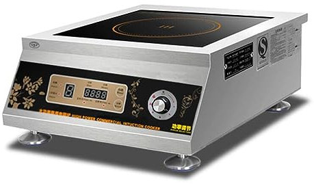 Professional Placa de inducción portátil, carcasa de acero inoxidable con tapa de vitrocerámica negra, max. 240 °C, 220-240 V, 5000 W, for Home, Commercial, Camping,Caravan Cooking