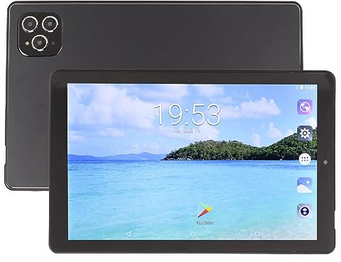 Yunseity Tablette 10,1 Pouces pour Android 11, 4 Go + 64 Go, écran HD 1920 X 1200, Processeur MT6735 8 Cœurs, Tablette D'appel BT 5G WiFi 4G (Noir)