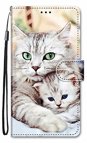 Nodigo-EU compatible for Nokia G42 5G PU Wallet Case for Girls Men Pretty Silicone Book Leather with Stand Card Slot Kickstand Animal Pattern Design Cute Cover - Cat