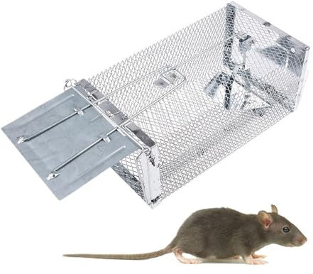 HLYTFV rat traps,Automatic Cycle Mouse Trap Household Efficiency Mousetrap Large Space Automatic Rat Snake Trap Cage Safe