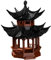 GANAZONO Mini-Pagode-Statue Miniatur-Mini-Japanische Feengarten-Figuren Für Zen-Garten-Bonsai-