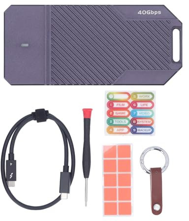 Generic NVME Enclosure, Usb 4.0 Ssd Enclosure 40Gbps M.2 Ssd Enclosure Usb C External Hard Drive NVME Solid State Drive Enclosure for Thunderbolt 3 4 for Windows for Linux for OS X