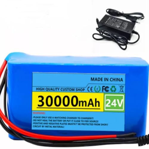 Batterie lithium-ion 24 V 30 000 mAh, batterie de scooter électrique, batterie de vélo électrique moto 7s3p avec chargeur 7S3P30000mAh+car