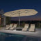 PURPLE LEAF Parasol de Jardin Extérieur 455 x 270 cm en Aluminium, Grand Parasol Double avec LED et Pied, pour Terrasse, Jardin, Balcon et Piscine, Kaki