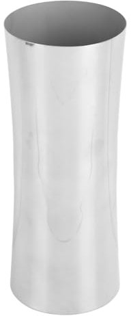 Hohe Vase aus 304 Edelstahl, Silberfarben, Hüftförmige Blumenvase für Büro und Hochzeit