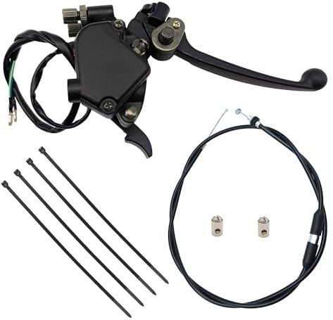 YGQ 7/8 22mm Thumb Throttle Cable with Dual Brake Lever Assembly for 50cc 90cc 150cc 250cc ATV Quad Roketa Taotao Sunl Kazuma Go Kart